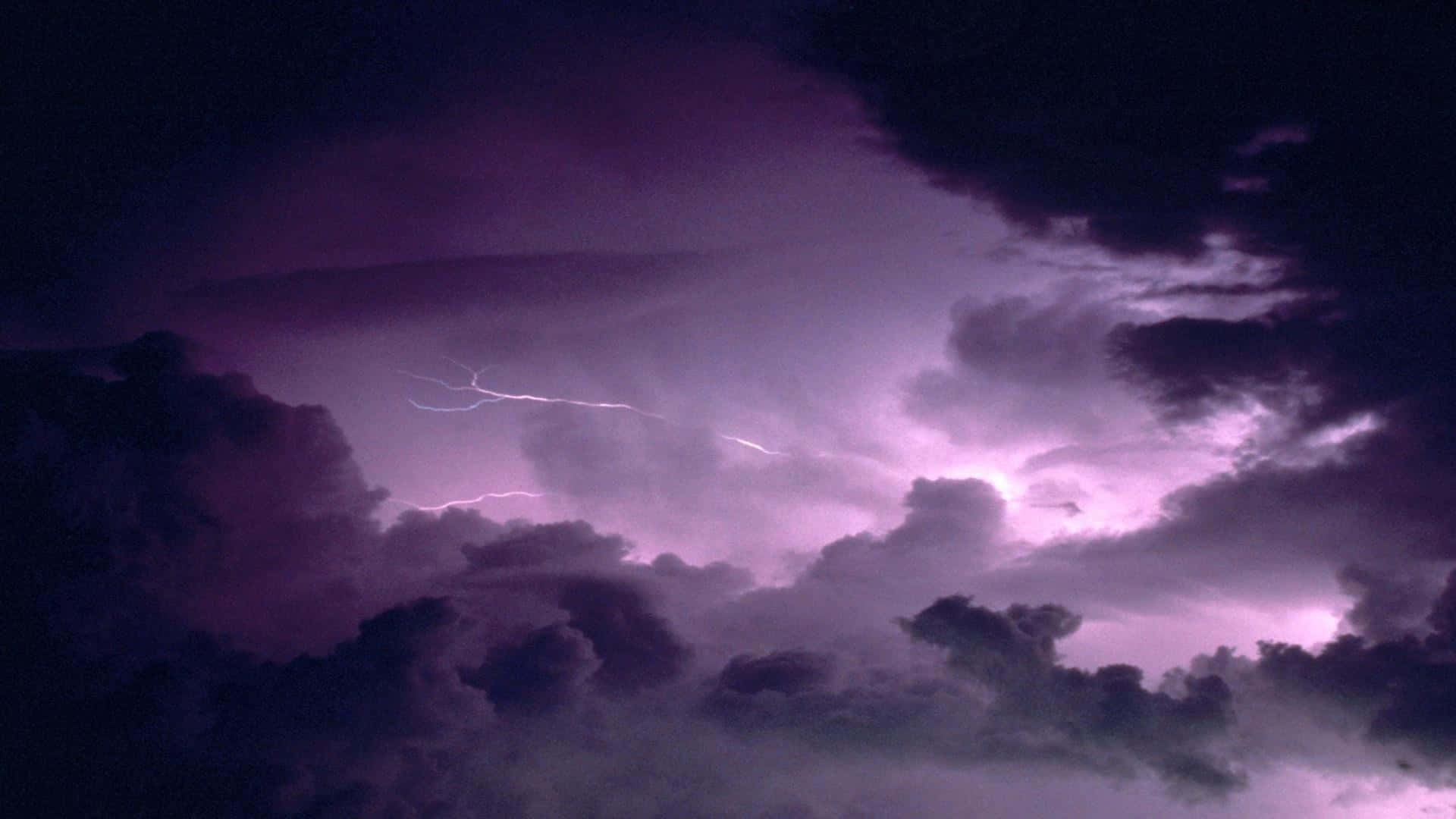 A dramatic sky of dark, towering storm clouds