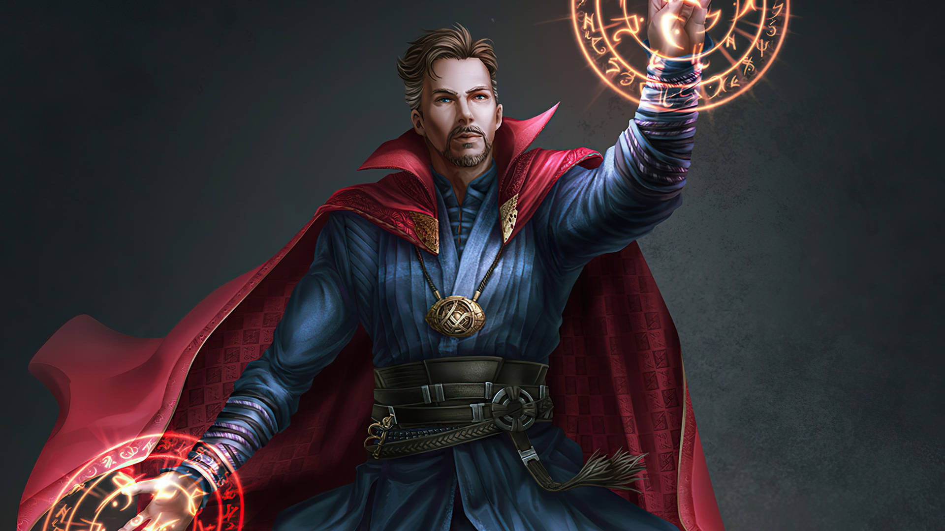 Ilustraciónmaravillosa Del Superhéroe Doctor Strange De Marvel. Fondo de pantalla