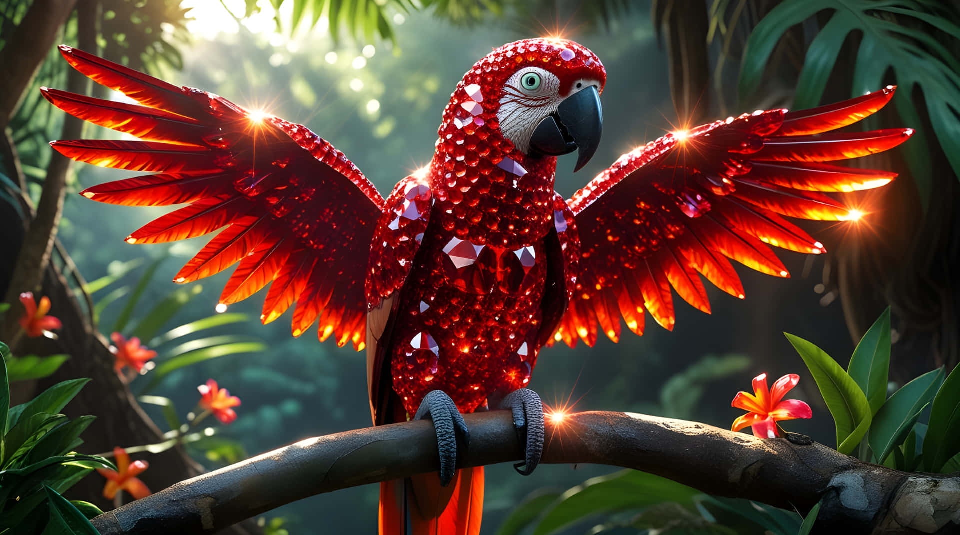 The Colourful Parrot Birds Wallpaper