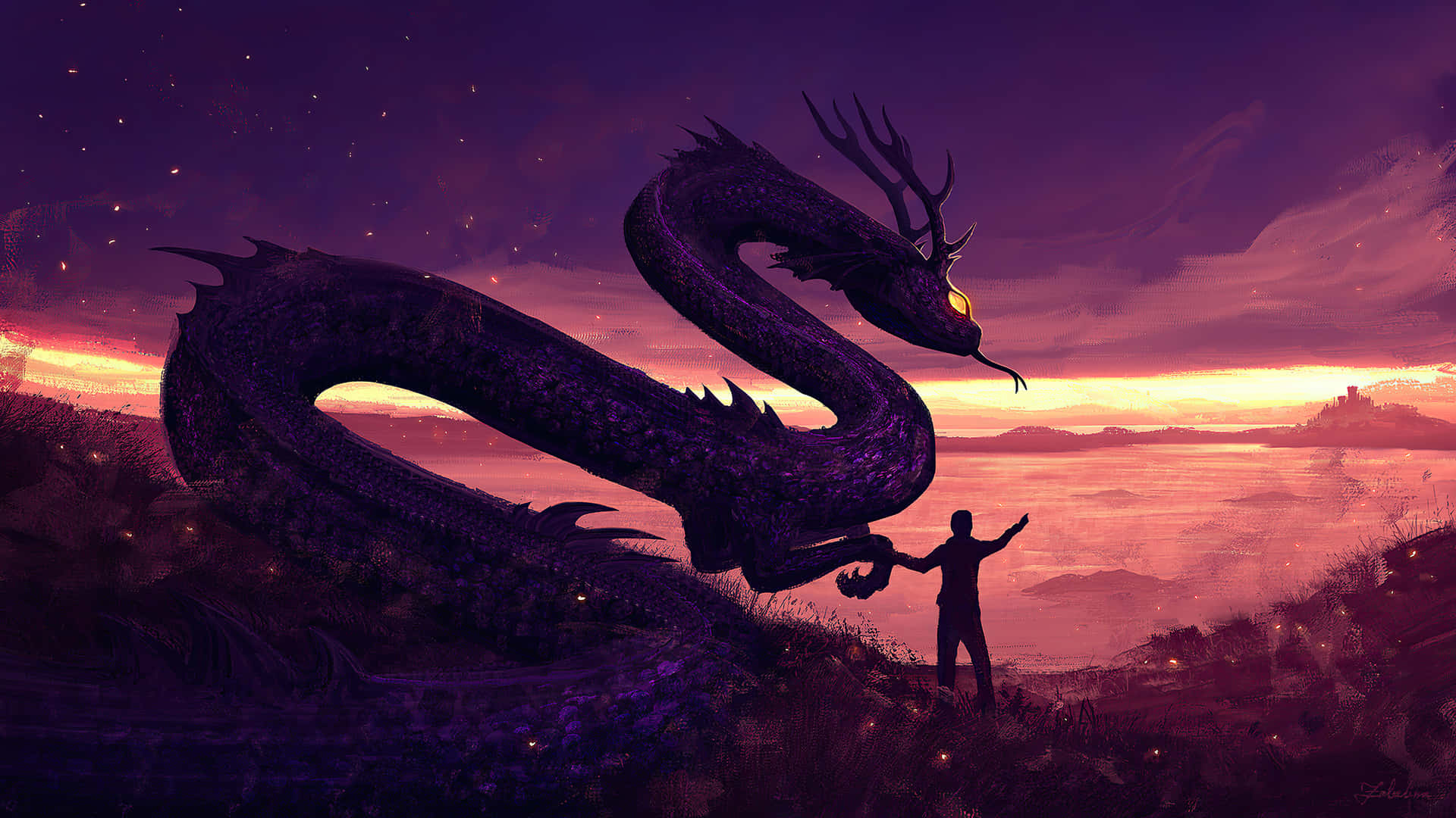 Trening Av En Drage Bakgrunnsbildet