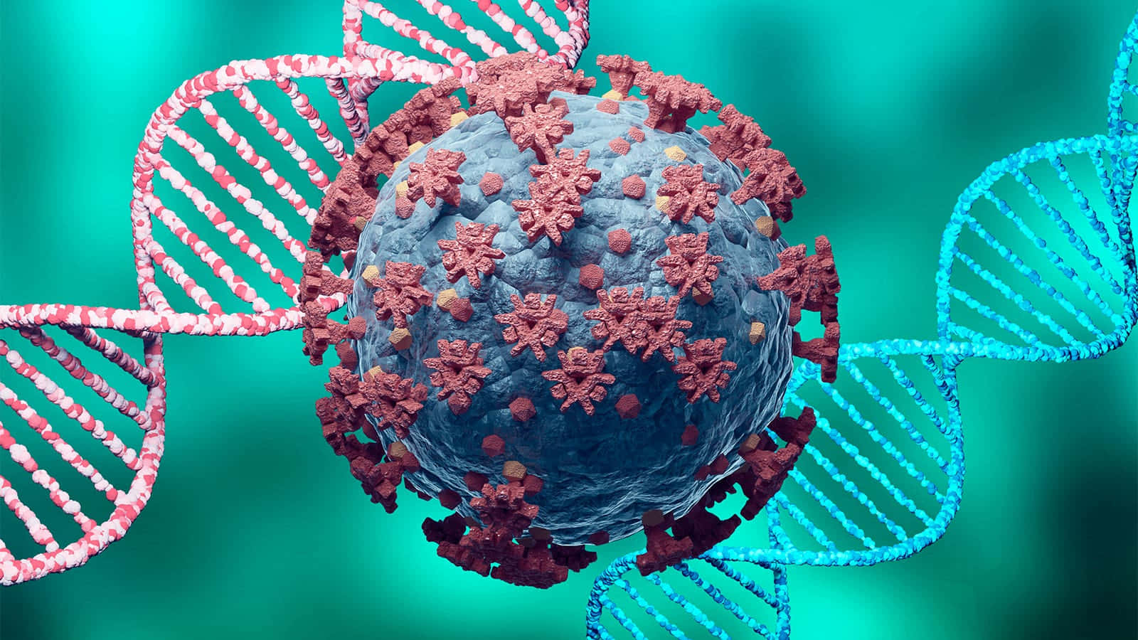Virulent Virus Med Dna Bakgrunnsbildet