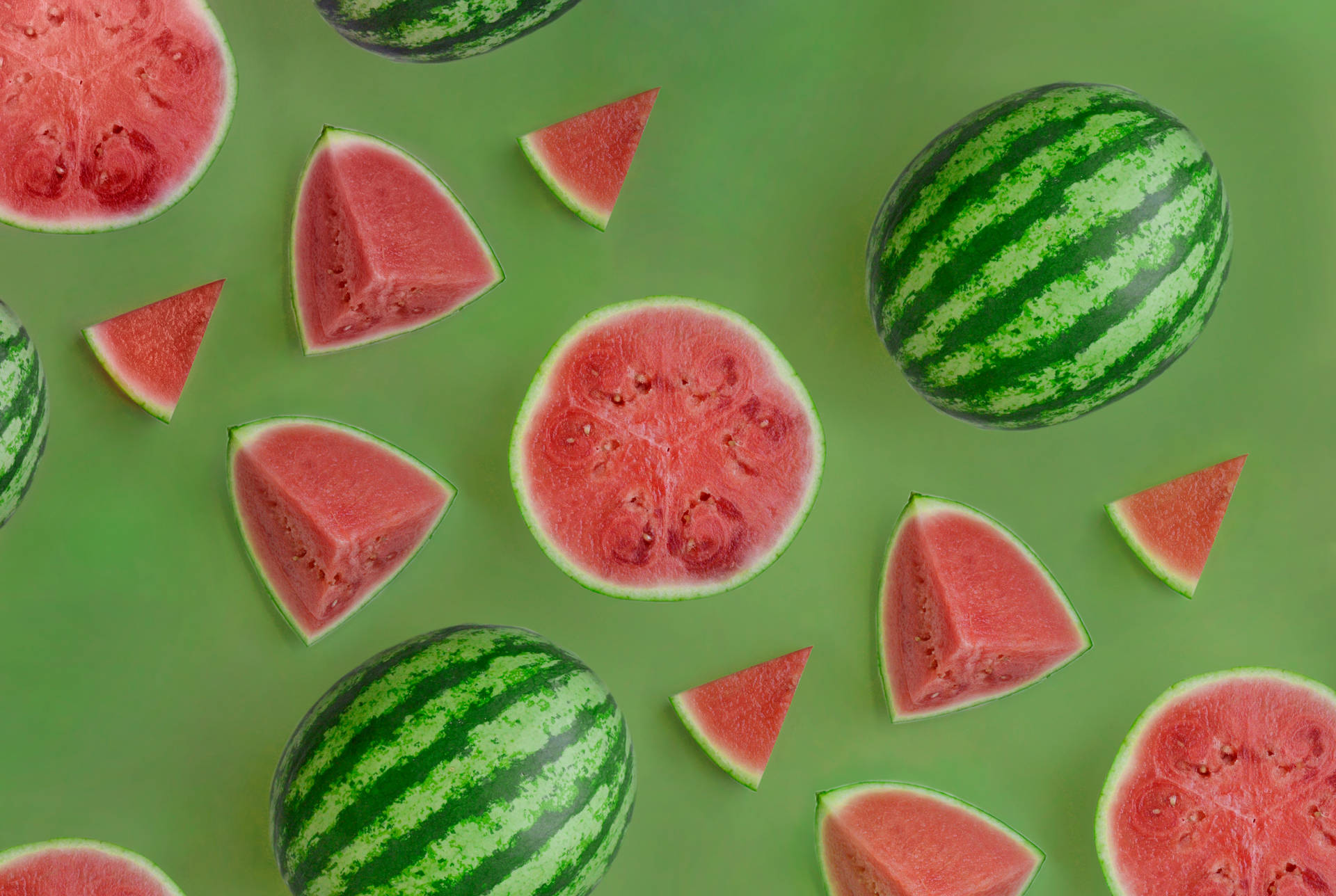 Watermelon Abstract Flat Lay Wallpaper