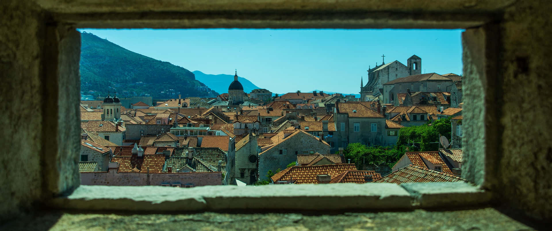 Enjoying a Beautiful View from a Window