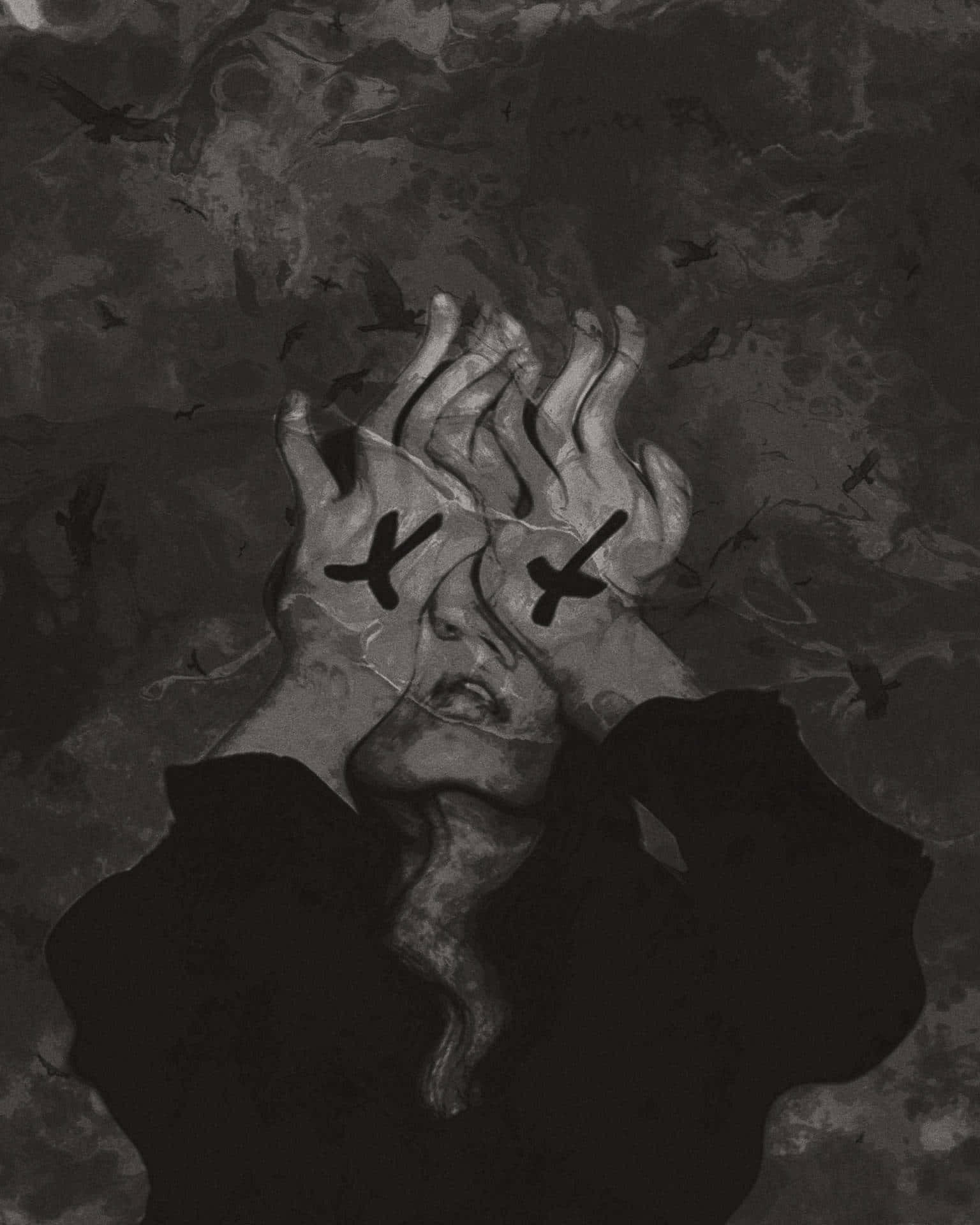 X Eyes Depressed PFP Wallpaper