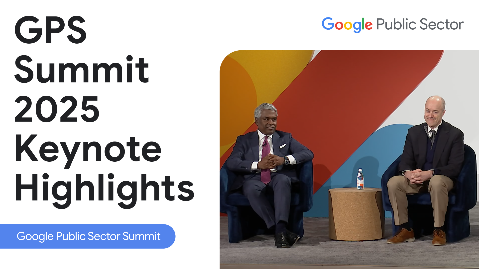 two leaders presenting at Google Public Sector Summit 2025