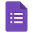 The Google Forms logo, a purple form icon with white lines and bullet points on it.