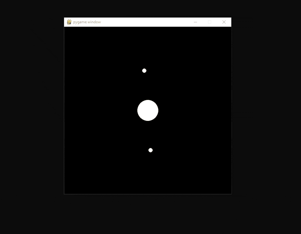 Sun and two opposing Planets